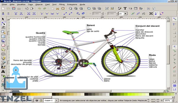 من أشهر برامج الرسم و التصميم بالحاسب برنامج انكسكيب inkscape